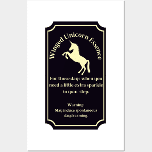 Potion Label: Winged Unicorn Essence, Halloween Posters and Art